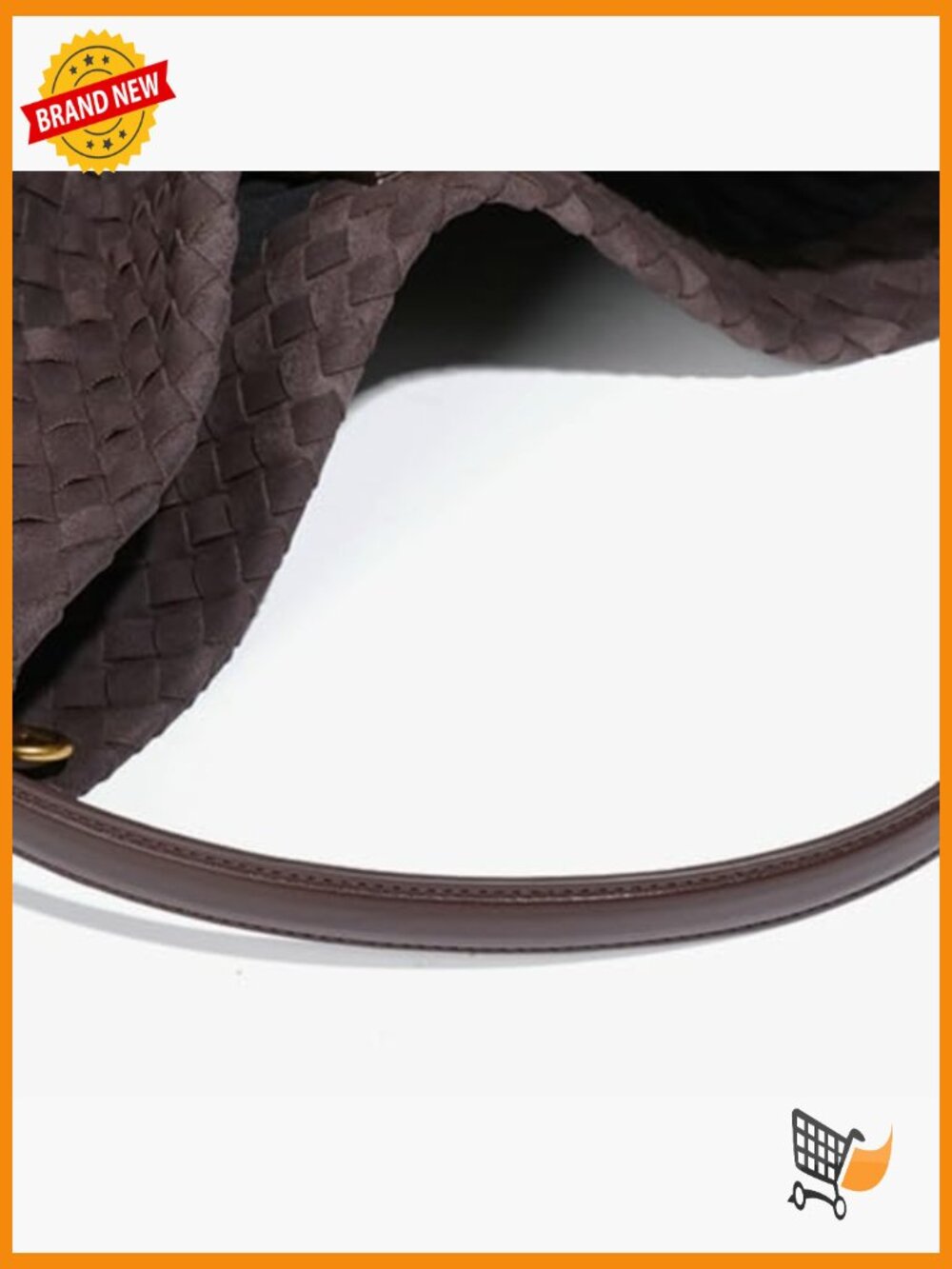 Woven Slouchy Suede Hobo Tote Bag Shoulder Purse Crossbody - Picture 6 of 7